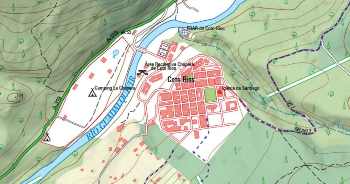 Campo de f�tbol de Coto R�os - Campo de f�tbol de Coto R�os. Mapa
