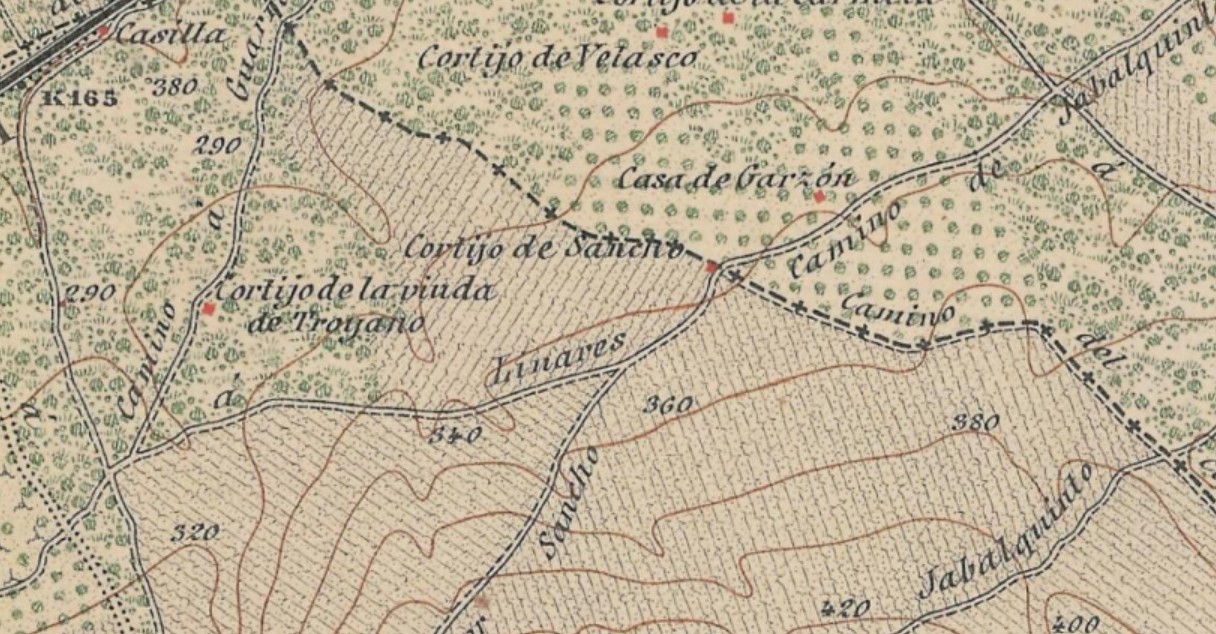Cortijo de Sancho - Cortijo de Sancho. Mapa antiguo
