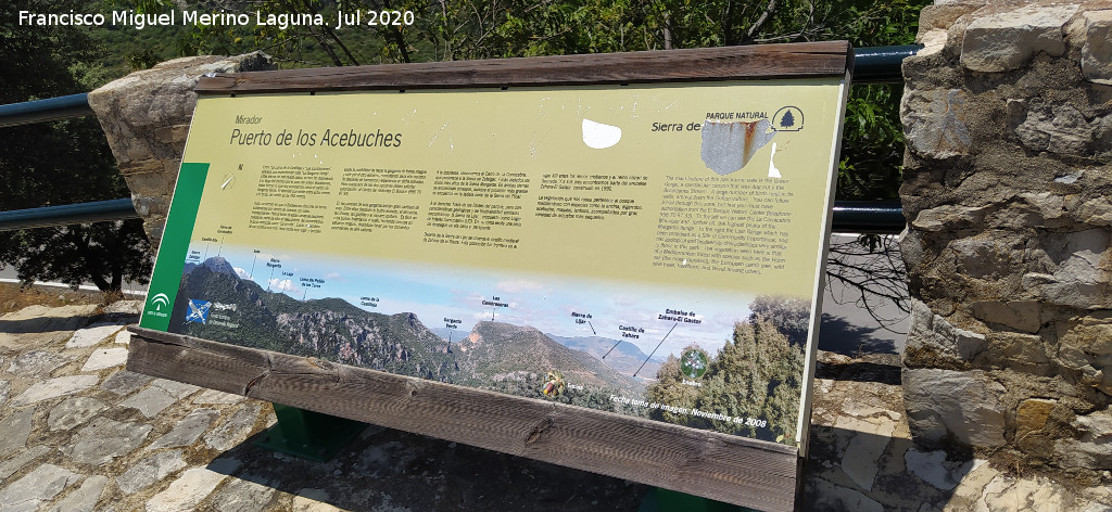 Mirador Puerto de los Acebuches - Mirador Puerto de los Acebuches. Cartel