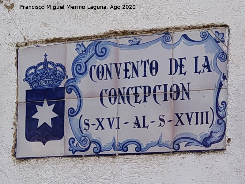 Convento de la Concepci�n - Convento de la Concepci�n. Placa