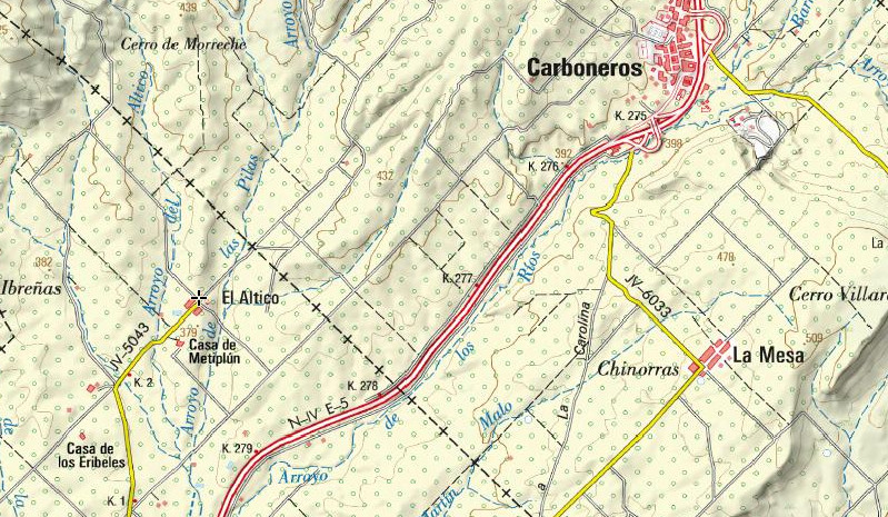 Aldea El Altico - Aldea El Altico. Mapa