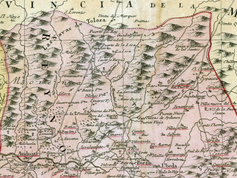 Ermita de San Juan de la Cruz - Ermita de San Juan de la Cruz. Mapa 1782