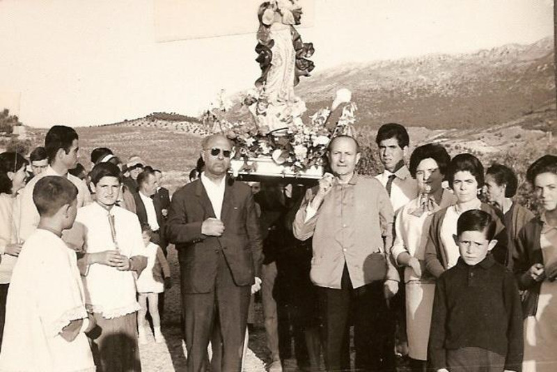 Aldea Puerto Alto - Aldea Puerto Alto. Foto antigua. Procesionando a la Pursima Concepcin