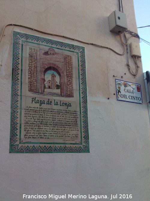 Calle del Cinto - Calle del Cinto. Azulejos y placa