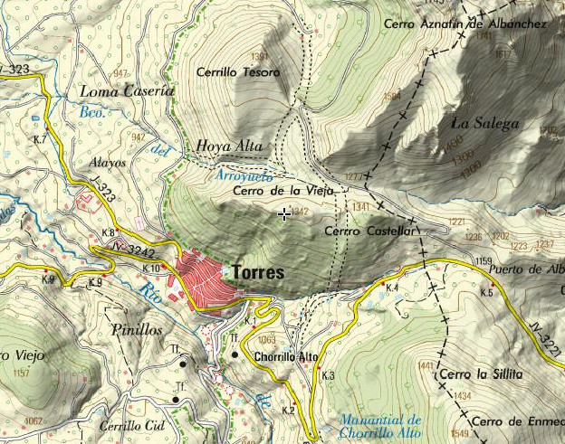 Cerro de la Vieja - Cerro de la Vieja. Mapa