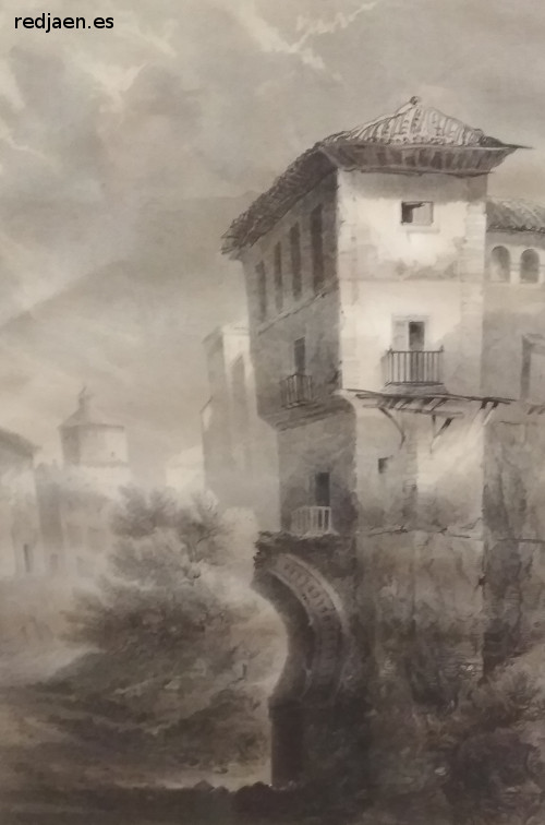 Puerta de los Tableros o Puente del Cad - Puerta de los Tableros o Puente del Cad. Dibujo antiguo. Casa de los Tiros