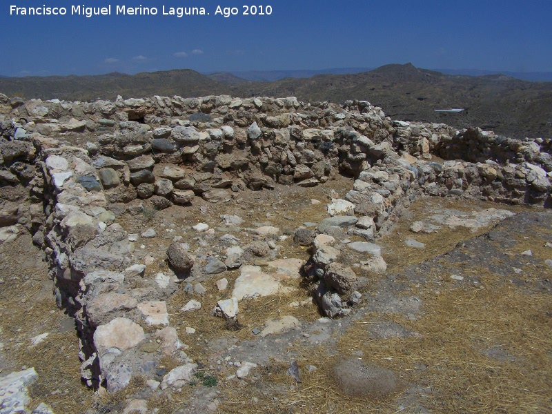 Los Millares. Muralla Exterior - Sector Norte - Los Millares. Muralla Exterior - Sector Norte. Cabaa 34 y espacio cuadrangular a intramuros