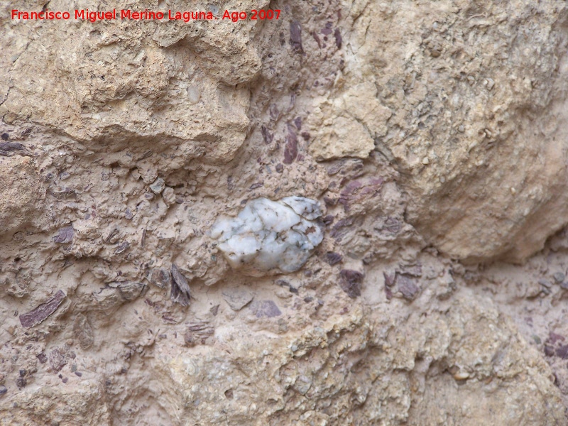 Castillo de Lorca. Alcazaba - Castillo de Lorca. Alcazaba. Minerales en la muralla