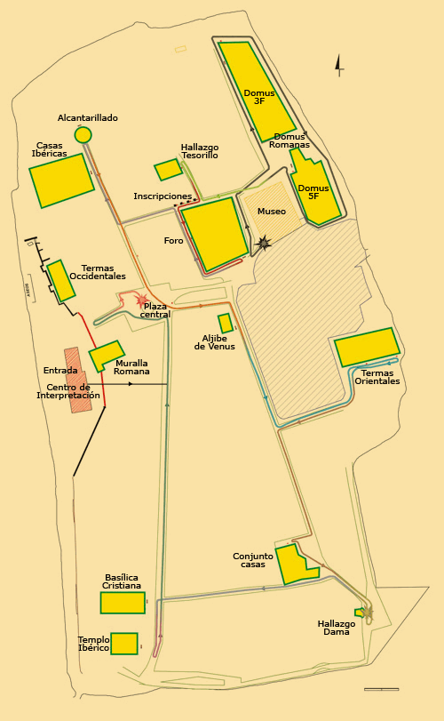 Yacimiento arqueolgico de La Alcudia - Yacimiento arqueolgico de La Alcudia. Plano