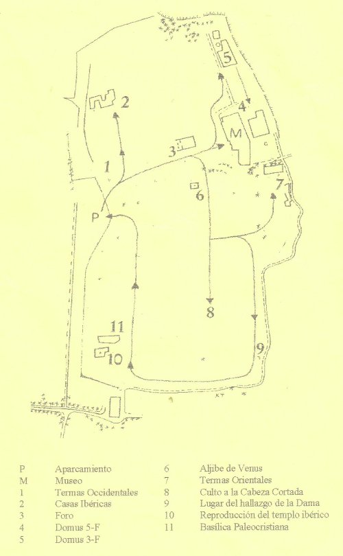 Yacimiento arqueolgico de La Alcudia - Yacimiento arqueolgico de La Alcudia. Plano