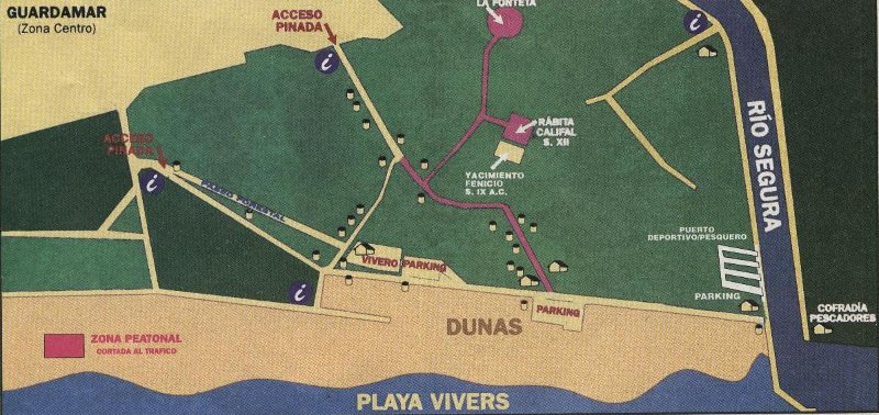 Rbita Califal de las Dunas de Guardamar - Rbita Califal de las Dunas de Guardamar. Mapa