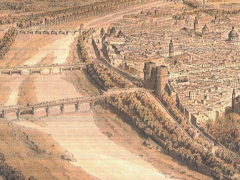 Puente de Serranos - Puente de Serranos. Dibujo antiguo