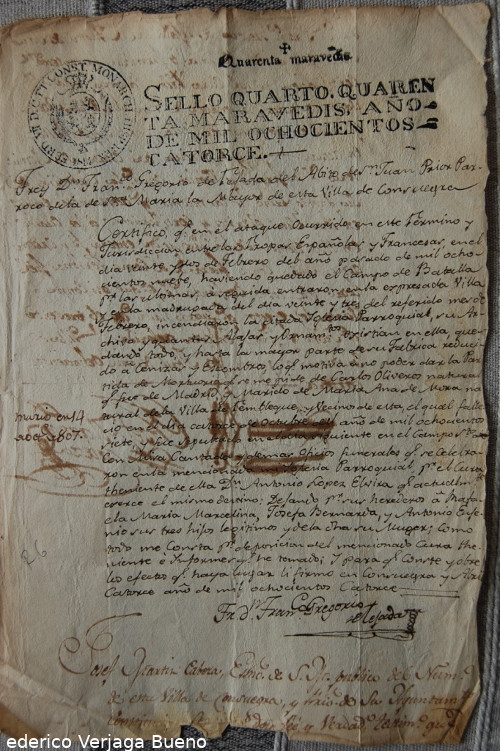 Historia de Consuegra - Historia de Consuegra. Documento perteneciente a Don Federico Verjaga Bueno de la Batalla de Consuegra