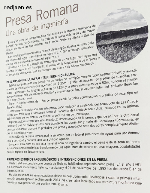 Presa de Consuegra - Presa de Consuegra. Cartel