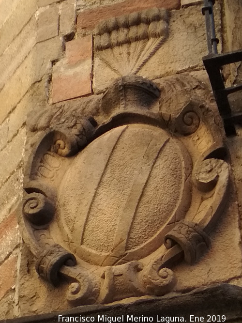 Palacio de los Coello de Portugal - Palacio de los Coello de Portugal. Escudo izquierdo