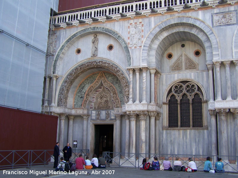 Baslica de San Marcos - Baslica de San Marcos. Fachada de la Piazzetta dei Leoncini