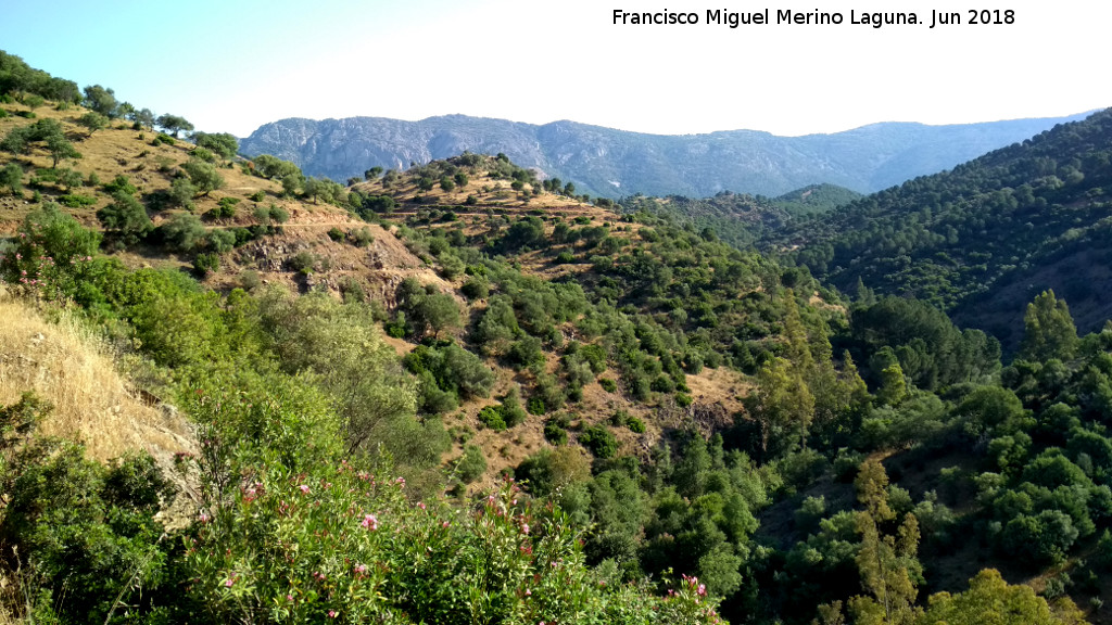 Cerro del Plomo - Cerro del Plomo. Desde el sur con Ro Grande a la derecha y al fondo El Puntal