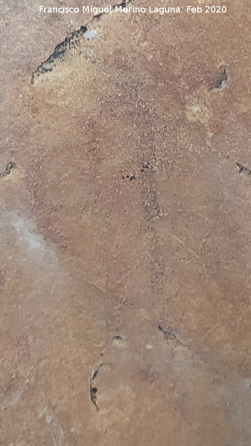 Pinturas rupestres de Cuatro Picos I - Pinturas rupestres de Cuatro Picos I. Antropomorfo central de la izquierda