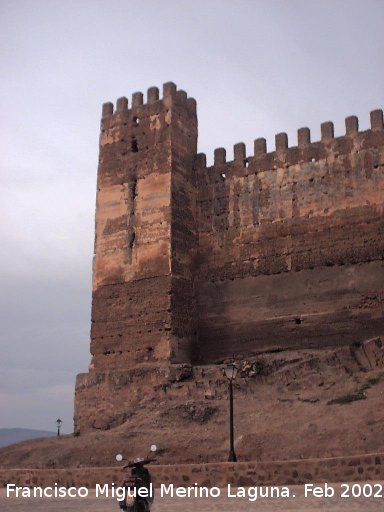 Castillo de Baos de la Encina - Castillo de Baos de la Encina. Torre de la esquina opuesta a la Torre del Homenaje