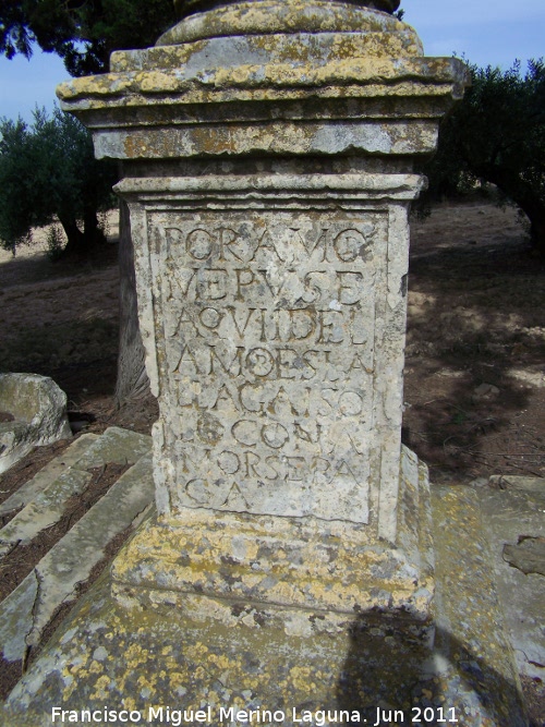 Cruz de Mendoza - Cruz de Mendoza. Inscripcin