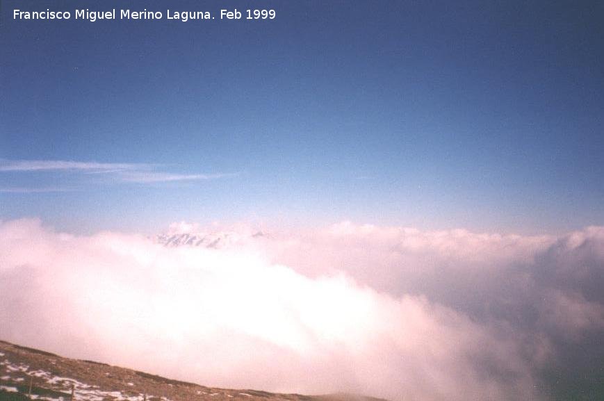 Almadn - Almadn. Por encima de las nubes con el Pico Mgina detrs