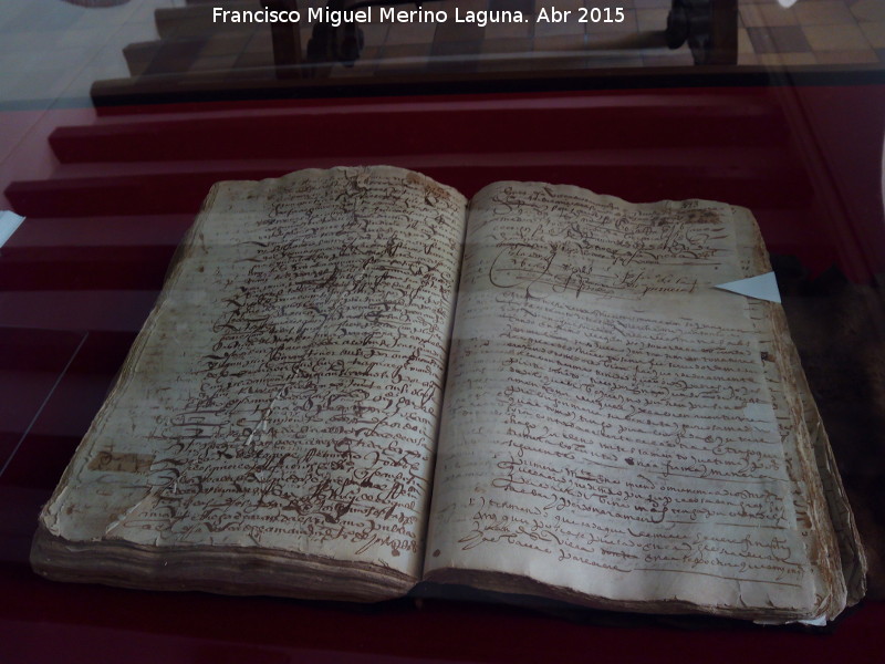 San Juan de la Cruz - San Juan de la Cruz. Escritura de fundacin del Convento de Mancha Real por San Juan de la Cruz el 15 de octubre de 1586. Archivo Histrico de Jan