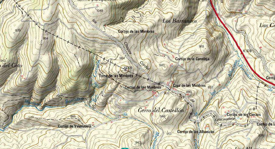 Torren de las Mimbres - Torren de las Mimbres. Mapa