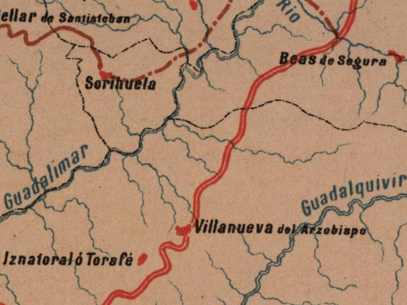 Ro Guadalquivir - Ro Guadalquivir. Mapa 1885