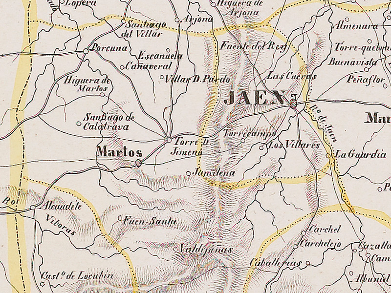 Historia de Crcheles - Historia de Crcheles. Mapa 1850