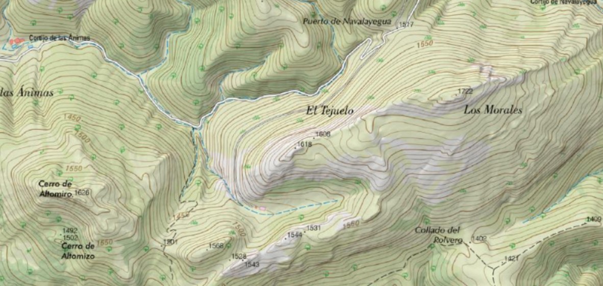 Cerro El Tejuelo - Cerro El Tejuelo. Mapa