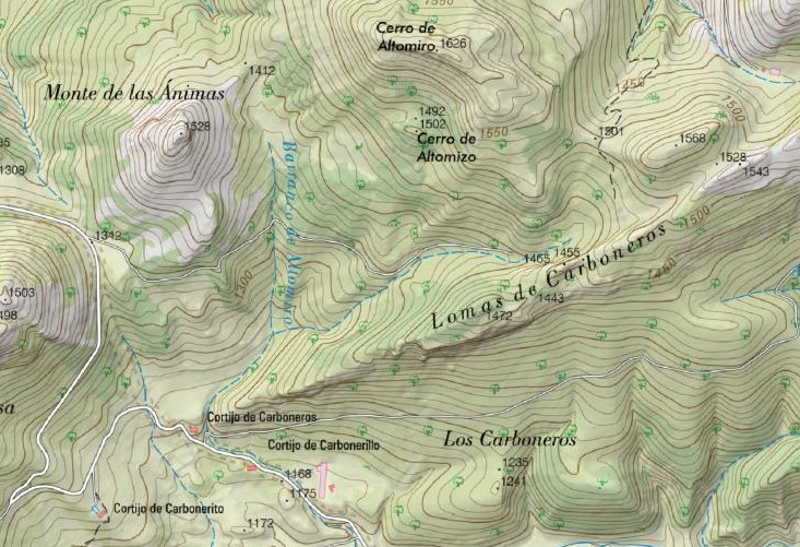 Lomas de Carboneros - Lomas de Carboneros. Mapa