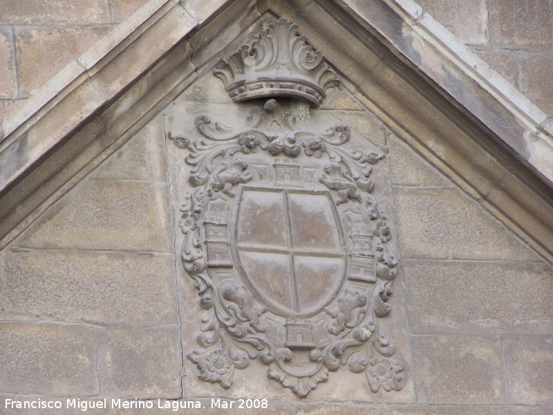 Carniceras Pblicas - Carniceras Pblicas. Escudo de Jan en el frontn