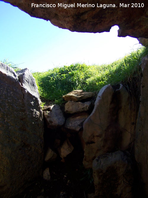 Dolmen del Collado de los Bastianes - Dolmen del Collado de los Bastianes. Pasillo