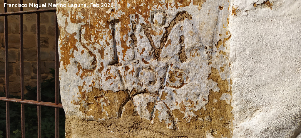 Portada del Callej�n de Santa Mar�a - Portada del Callej�n de Santa Mar�a. Inscripci�n derecha