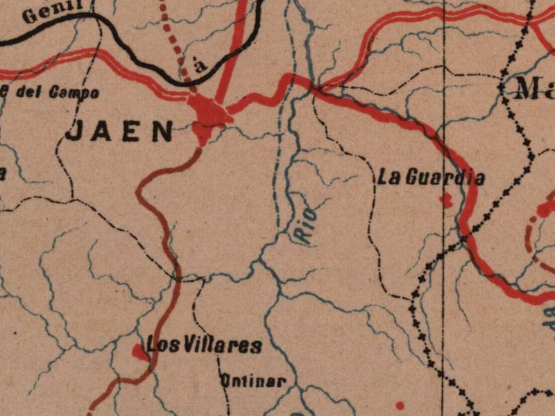 Castillo de Otiar - Castillo de Otiar. Mapa 1885