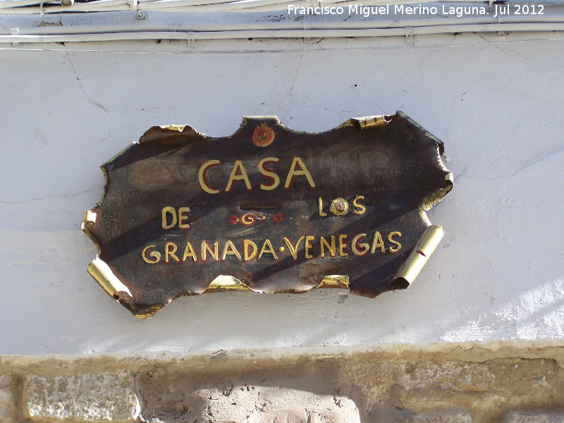 Palacio de los Granada Venegas - Palacio de los Granada Venegas. Placa