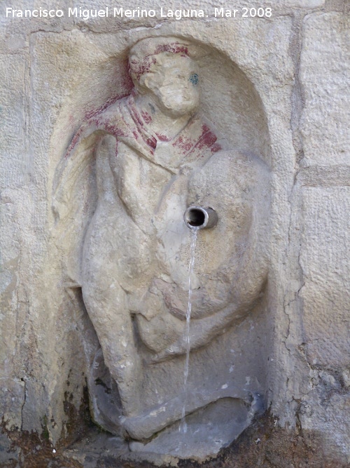 Fuente de Los Caos - Fuente de Los Caos. Hornacina izquierda con restos de pintura