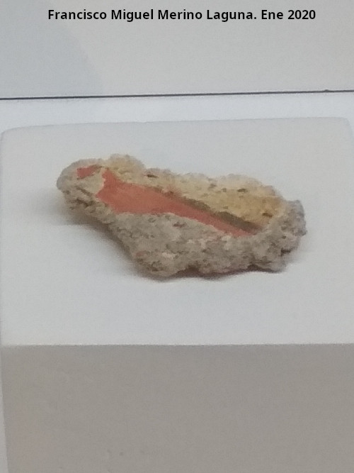 Palacio ibero del Cerro de la Merced - Palacio ibero del Cerro de la Merced. Fragmento de enlucido decorado de la pared