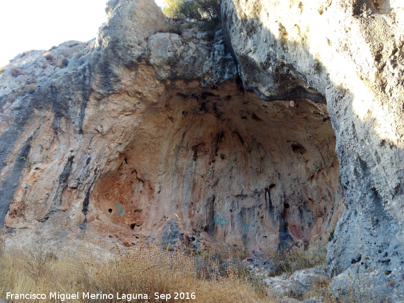 Pinturas rupestres del Pecho de la Fuente II - Pinturas rupestres del Pecho de la Fuente II. Cueva Palomera