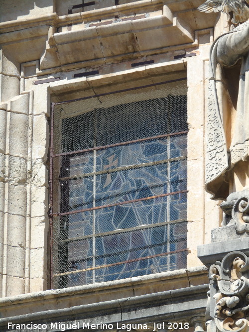 Catedral de Jan. Fachada - Catedral de Jan. Fachada. Vidriera