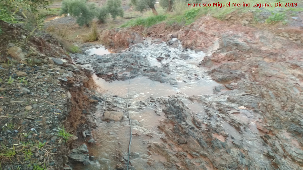 Charca de El Tostadero - Charca de El Tostadero. Desage