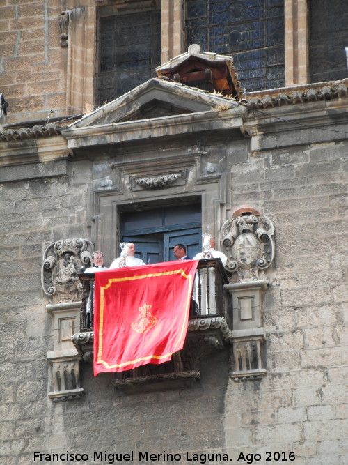 Catedral de Jan. Fachada gtica - Catedral de Jan. Fachada gtica. Balcn adornado para la Obstensin del Santo Rostro