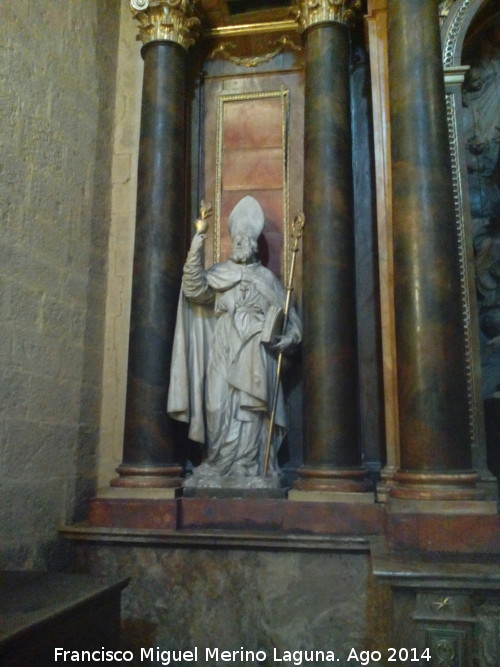 Catedral de Jan. Capilla de San Eufrasio - Catedral de Jan. Capilla de San Eufrasio. Escultura izquierda