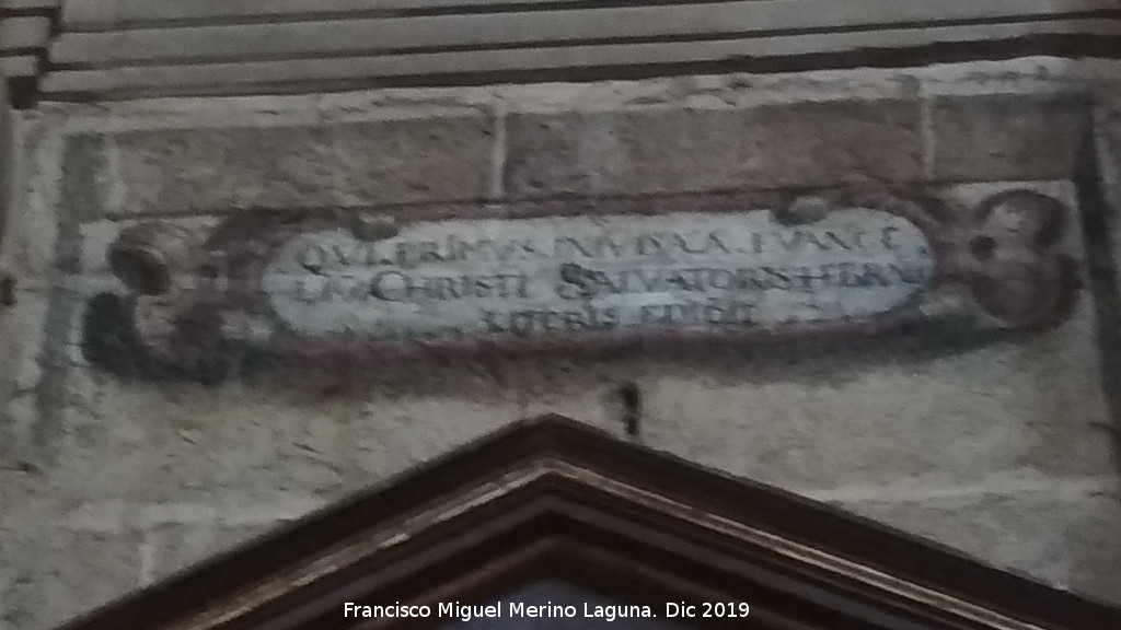 Catedral de Jan. Sacrista - Catedral de Jan. Sacrista. Cartela