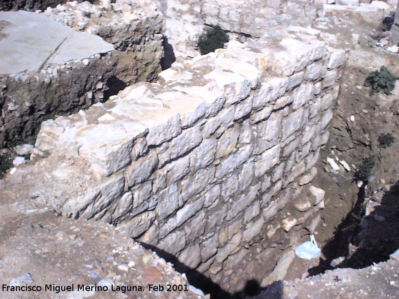 Muralla de Jan. Torren D - Muralla de Jan. Torren D. Desde intramuros el lienzo de muralla que va hacia la Puerta del Aceituno.