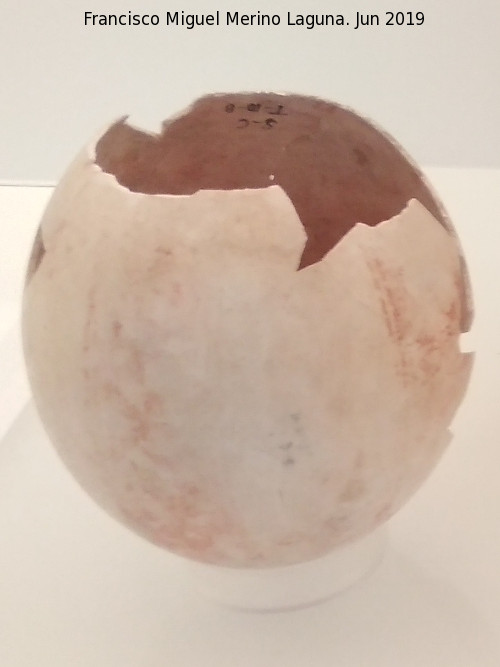 Necrpolis Fenicia Laurita - Necrpolis Fenicia Laurita. Vaso de huevo de avestruz 710-620 a.C. Museo Arqueolgico de Granada