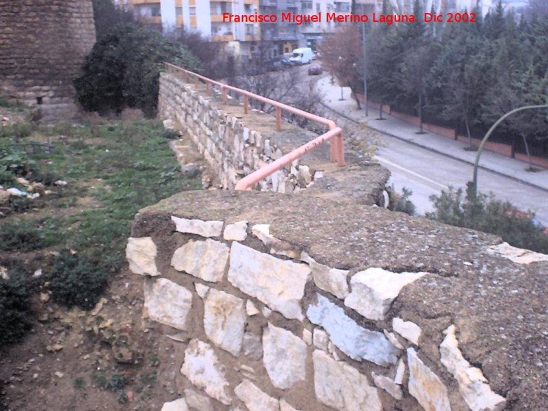 Muralla de Jan. Lienzo desaparecido del Torren Cilindrico al Torren D - Muralla de Jan. Lienzo desaparecido del Torren Cilindrico al Torren D. Visto desde la azotea del Torren D