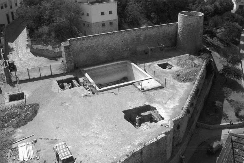 Muralla de Jan. Lienzo desaparecido del Torren Cilindrico al Torren D - Muralla de Jan. Lienzo desaparecido del Torren Cilindrico al Torren D. Foto antigua