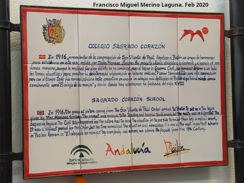 Colegio Sagrado Coraz�n de Jes�s - Colegio Sagrado Coraz�n de Jes�s. Placa