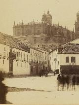 Cuartel de Caballera de San Rafael. Foto antigua. Desde la Plaza del Mercado